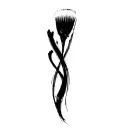 Brush stroke lines tattoo design idea