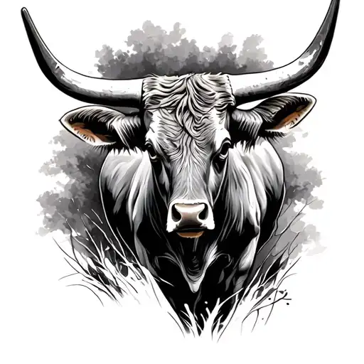 Texas Longhorn, 25 tattoo design idea