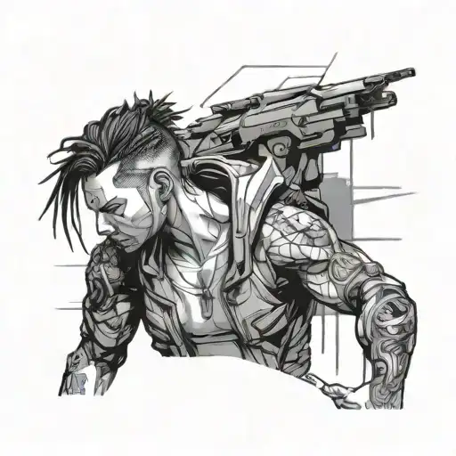 chikano games cyberpunk 2077 character immersed tattoo design idea