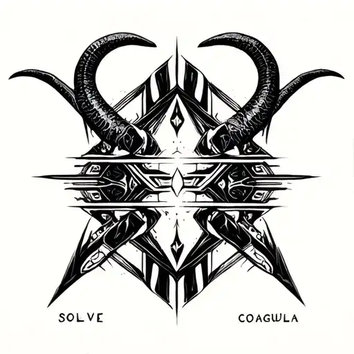 "SOLVE COAGULA" BAPHOMET tattoo design idea