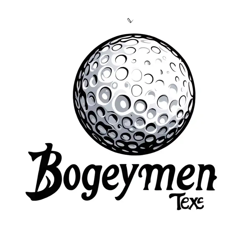 "Bogeymen" "Bogeymen" golf ball tattoo design idea
