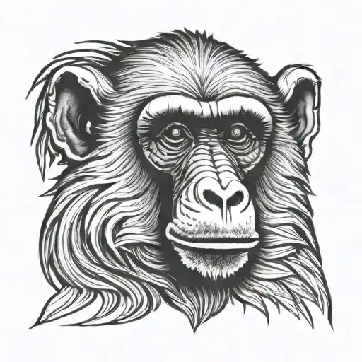 baboon as a tattoo artist tattoo design idea