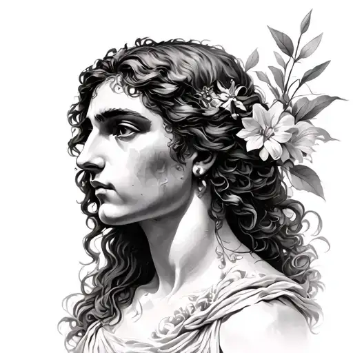 narcisse et echo Greek mythology tattoo design idea