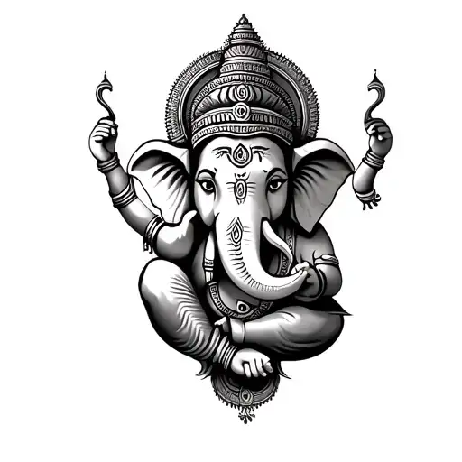 Ganesh God tattoo design idea