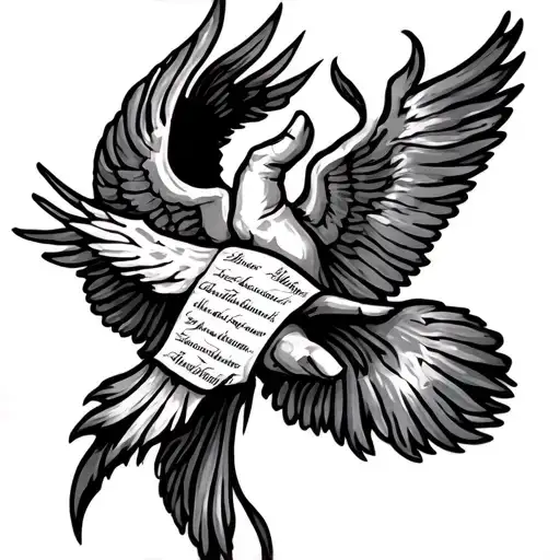 write me a biblical event, that includes the apostles creed and triune God. this tattoo is for forearm and hand  tattoo design idea