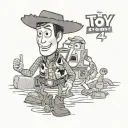 woody from toy story tattoo design idea