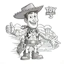 woody from toy story tattoo design idea