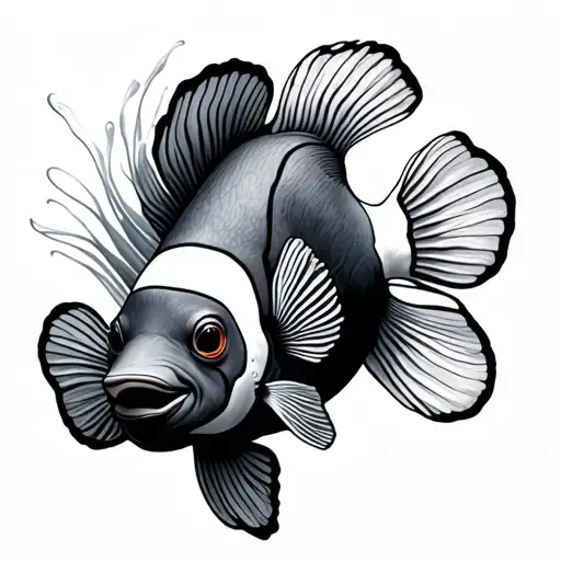 Clownfish tattoo design idea