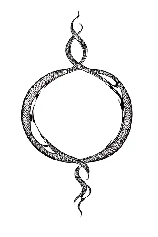 killing Ouroboros representing breaking the cycle  tattoo design idea