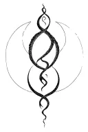 killing Ouroboros representing breaking the cycle  tattoo design idea