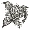 emotion and reality  tattoo design idea
