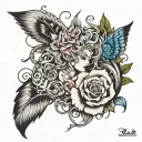 emotion and reality  tattoo design idea