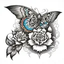 emotion and reality  tattoo design idea