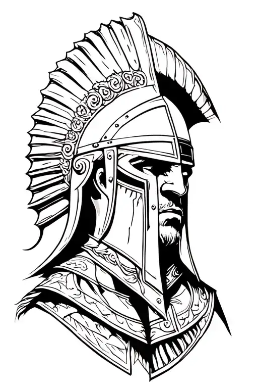 Spartan warrior tattoo design idea