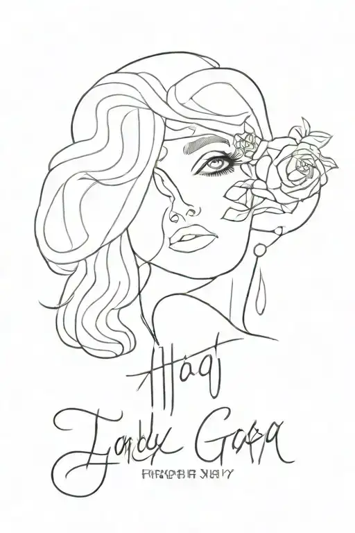 Lady Gaga, American Horror Story, Quote tattoo tattoo design idea