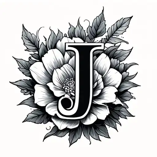 Hidden J tattoo design idea