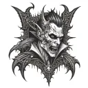 gothic vampire black with spikes tattoo design idea
