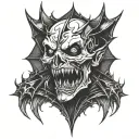 gothic vampire black with spikes tattoo design idea