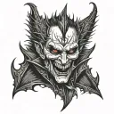 gothic vampire black with spikes tattoo design idea