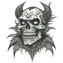 gothic vampire black with spikes tattoo design idea