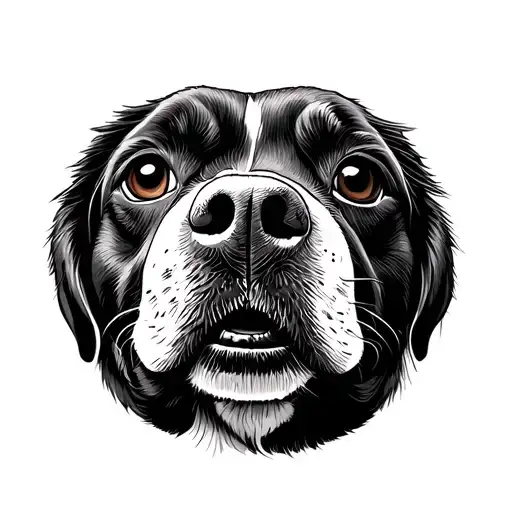 Dog Nose Print tattoo design idea