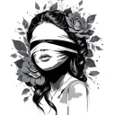 Blindfolded tattoo design idea