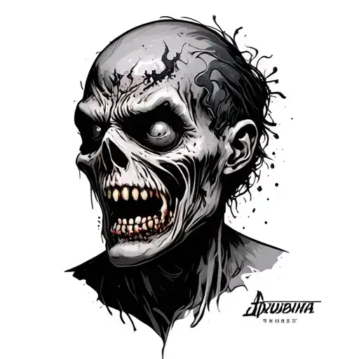 zombie tattoo design idea