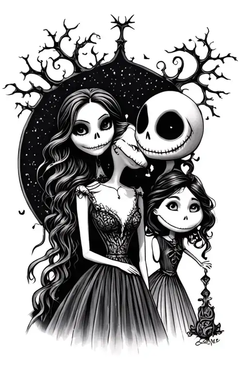 Nightmare before Christmas, corpse bride, coraline, aristocrats, Anastasia, ratatouille, princess and the frog, James an tattoo design idea