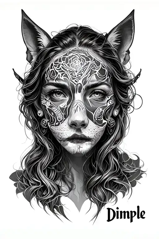 Dimple tattoo design idea