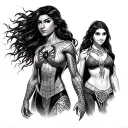 Libra, Spider-Man and Moana tattoo design idea