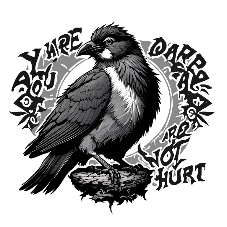 Hungarian style, man, text: You are allowed to fall, you are not hurt, turul bird tattoo design idea