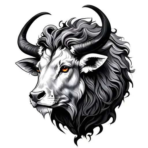 Taurus Leo tattoo design idea