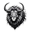 Taurus Leo tattoo design idea