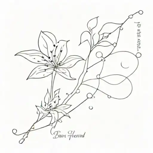 minimalist tattoo refferencing the song title "Oats in the water" by Ben Howard tattoo design idea