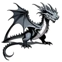 Tiny Dragon tattoo design idea