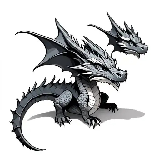 Tiny Dragon tattoo design idea