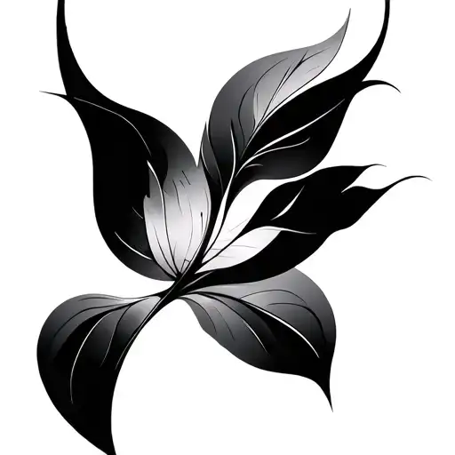 Abstract line art tattoo design idea