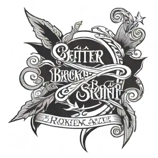 better a broken bone than a broken spirit tribal quote across collar bone tattoo design idea