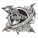 better a broken bone than a broken spirit tribal quote across collar bone tattoo design idea