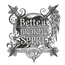 better a broken bone than a broken spirit tribal quote across collar bone tattoo design idea