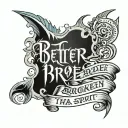 better a broken bone than a broken spirit tribal quote across collar bone tattoo design idea