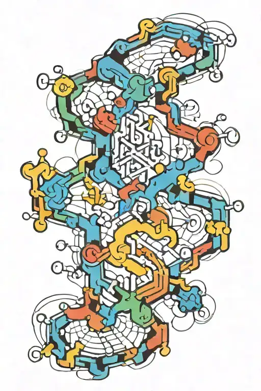dopamine chemical structure with autism colors tattoo design idea