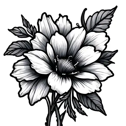 matching december and february birth flowers and pinky promise simple tattoo design idea