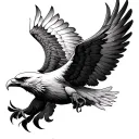 Adler, wing, power, strength, foresight, courage, freedom and wisdom tattoo design idea