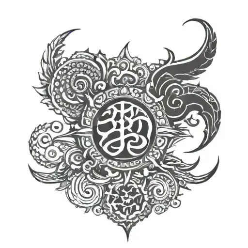 Santulan in Sanskrit script tattoo design idea