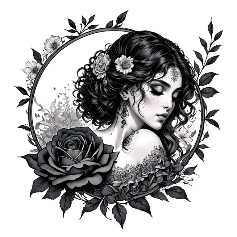 dark romance genre inspired tattoo design idea