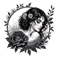 dark romance genre inspired tattoo design idea