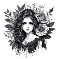 dark romance genre inspired tattoo design idea