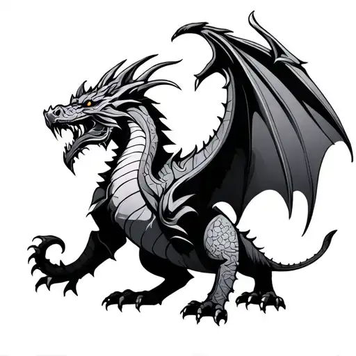 Norse Dragon tattoo design idea