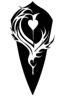 dagger with bleeding heart tattoo design idea